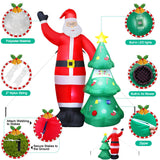8 Ft Christmas Inflatable Santa Claus with Tree
