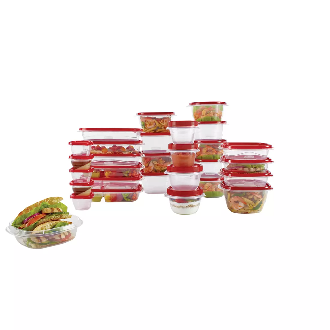 Rubbermaid Takealongs Food Storage Containers, 62Pc