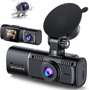 3 Channel Dash Cam Front And Rear Inside,1080p Dash Camera For Cars, Dashcam  Three Way Car Camera With Ir Night Vision, Loop Recording, G-sensor,parki