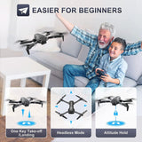 DRONEEYE 4DV13 Drone for kids Adults with 1080P HD FPV Camera, Foldable Mini RC Quadcopter With Waypoint, Functions,Headless Mode,Altitude Hold,Gesture Selfie,3D Flips,Beginners Toys Gifts