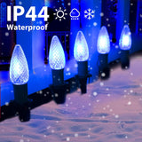 25.7 Feet 20 LED C9 Pathway Lights, Strawberry Walkway Lights with Marker Stakes