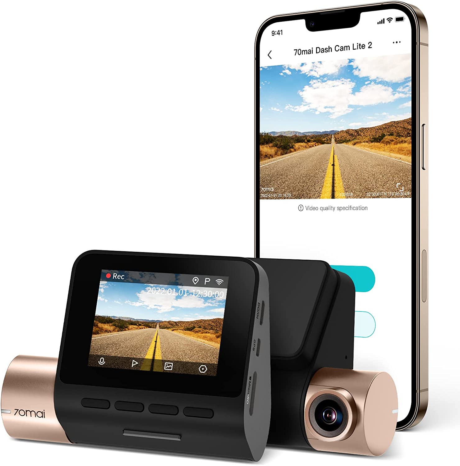 70Mai Smart Dash Cam 1S, Dash Cam Recorder Camcorder, 1080p, Night Vi –  Homesmartcamera