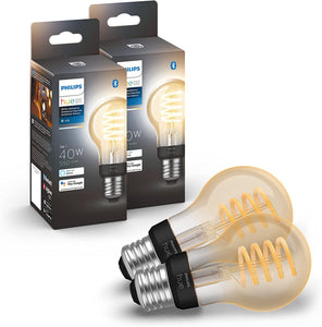 Philips Hue White Ambiance Filament A19 bulbs, 2 pack