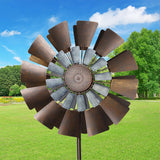 Stylecraft Metal Farm Wind Spinner, 23" Dia. x 10.25" W x 83.75" H