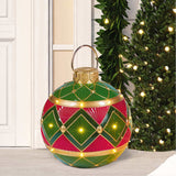 19" Oversized Christmas Ornament with LED Lights for Holiday Season