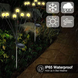 2pcs Solar Garden Lights Firefly Lawn Stake Light, Warm White