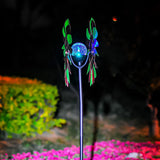 75 inches Solar Wind Spinner, Orchid Multi-Color Seasonal Led Lighting