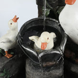 Resin Duck Water Fountain Statue with LED Light