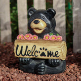 Mainstays Welcome Bear Garden Statue, 10 in L x 8.25 in W x 12 in H