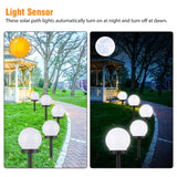 4pcs Outdoor Solar Lights Ball Lamp, TSV LED Path Light with Auto Light Sensor