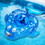 Removable UPF 50+ UV Sun Protection Canopy Inflatable Infant Pool Floats, Toddler Safety Seat