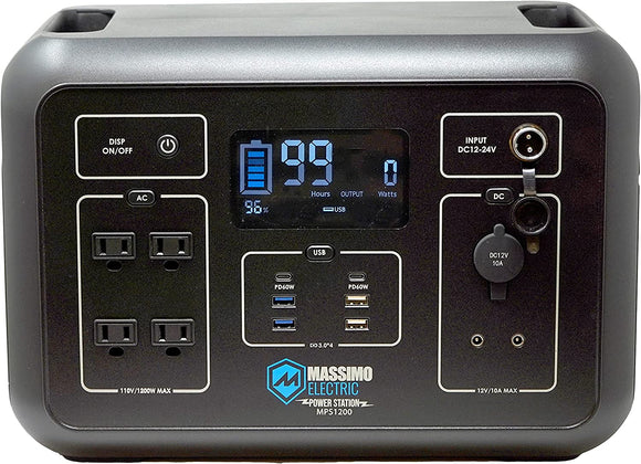 Massimo 1200W 18V Portable Lithium Battery Power Station