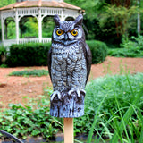 Dalen 16" Brown Great Horned Owl Scarecrow Garden Statue