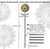 75 inches Solar Wind Spinner, Orchid Multi-Color Seasonal Led Lighting