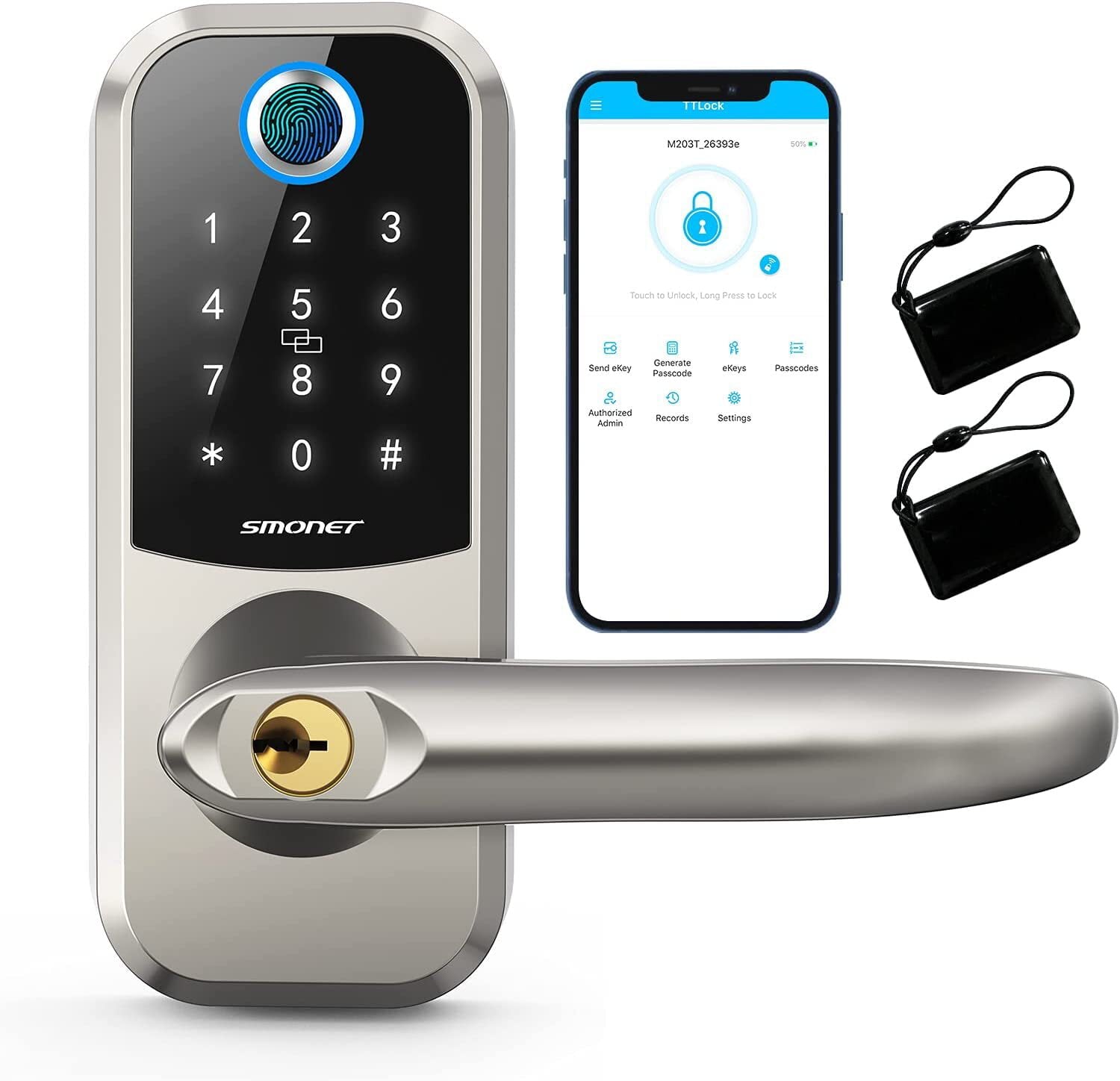Fingerprint Lock Low Battery Alarm 1s Touch Padlock Quick Unlock
