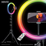 Bower 12-inch LED RGB Ring Light Studio Kit with Special Effects