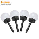 4pcs Outdoor Solar Lights Ball Lamp, TSV LED Path Light with Auto Light Sensor