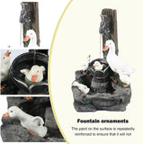 Resin Duck Water Fountain Statue with LED Light