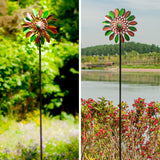 75 inches Solar Wind Spinner, Orchid Multi-Color Seasonal Led Lighting