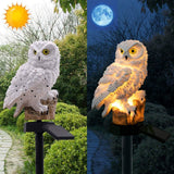 Garden Resin Owl Statue with Solar LED Lights