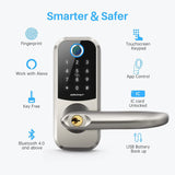Smonet Smart Fingerprint Keyless Entry Locks with Touchscreen Keypad,Smart Lever Lock