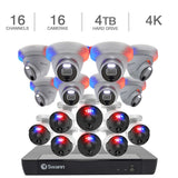 Swann Pro Enforcer 16-Channel NVR 4TB HDD Wired Security Camera System, 8 Bullet & 8 Dome Cameras