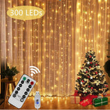 Twinkle Star 300 LED Window Curtain String Light, Waterproof LED Twinkle Lights