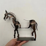 Adonis Horse Sculpture Ornaments Rustic Metal Horse Statue, 7.87 Lx2.36 Wx10.23 H