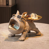 Big Mouth French Bulldog Butler Storage Box with Tray Nordic Sculputre Ornament Figurine Decoration Craft Decor Animal