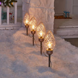 Faceted C9 Big Bulb Pathway Light, 8pc