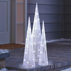 36" Philips Holiday Cone Trees LED Lights, 3-piece