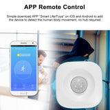 WIFI PIR Motion Sensor Wireless Passive Infrared Detector Security Burglar Alarm Sensor Tuya APP Control Compatible with IFTTT Smart Home