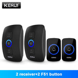 KERUI M525 Wireless Doorbell Kit Home Security Smart Doorbell Chimes Waterproof Outdoor Touch Button Super Long Transmission