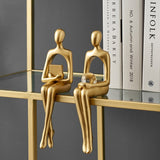 Gold Thinker Statue Abstract Art Sculpture,  Abstract Figures statues and sculptures