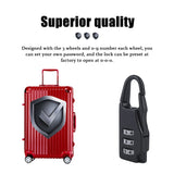 Security 3 Combination Travel Zinc Alloy Suitcase Luggage Bag Jewelry Boxes Tool Chests Code Lock Zipper Padlock Keyed Padlock