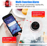 Tuya Wifi Smart Natural Gas Alarm Sensor LED Digital Gas Smoke Alarm