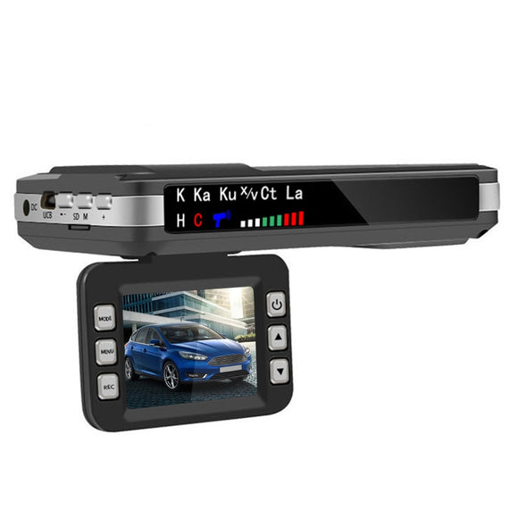 VODOOL 2 in 1 HD Car DVR Camera Dashboard Camera English Russian Voice Radar Detector X K CT La Car DVR Dash Camera