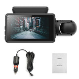 VODOOL Car DVR Dash Cam 3 in 1 Video recorder Rear View Dual Camera Full HD 3"Cycle Recording Night Vision G-sensor Dashcam