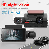 VODOOL Car DVR Dash Cam 3 in 1 Video recorder Rear View Dual Camera Full HD 3"Cycle Recording Night Vision G-sensor Dashcam
