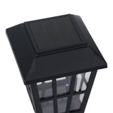 Mainstays Solar Powered Black Square Design LED Path Light, 6 Count