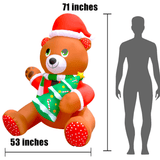 6FT Inflatable Cute Teddy Bear Holding Tree