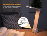 Bostitch Konnect Battery Powered LED Foldable Desk Lamp, Black