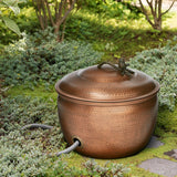Mullally 20" Diameter Copper Hose Pot, Garden Hose Storage
