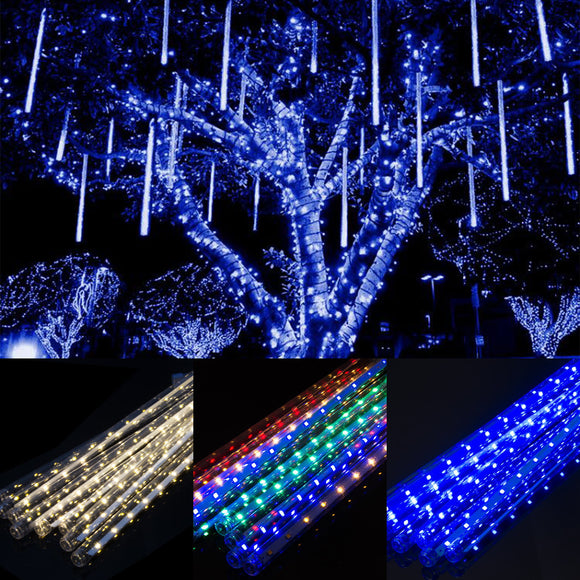 Rain Drop Lights,30cm LED Meteor Shower Lights 8 Tubes 192 Leds, Icicle Snow Falling Lights