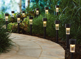 Mainstays Classic Column Solar-Powered LED Pathway Light, 12 Pack