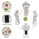 Angel Outdoor Garden Decor Statues, Solar Garden Figurines