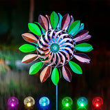 75 inches Solar Wind Spinner, Orchid Multi-Color Seasonal Led Lighting