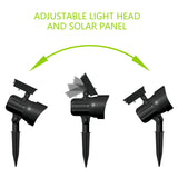 Mainstays Solar LED Landscape Spot Light, 2 Pack 20 Lumens