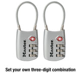 Master Lock Your Own Combination Tsa-accepted Cable Padlock, 2 Pack