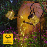 TiokMc Solar Watering Can Lights Hanging Kettle Lantern Light